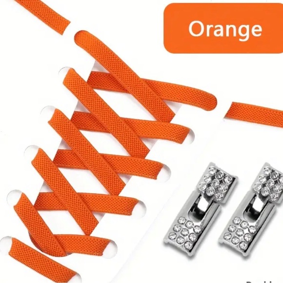 1x  Metal Buckle Elastic No Tie Shoelaces - Quick and Easy Lazy Lock Shoe String - Picture 1 of 2
